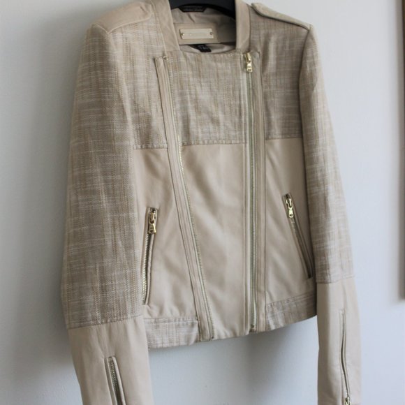 Danier Italian Leather & Linen Jacket - Picture 2 of 8
